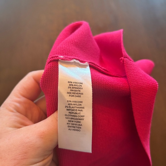 House of Harlow 1960 magenta pink bandage top square neck line racer back straps - Picture 8 of 8